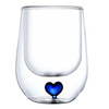 Double Wall Glass Coffee Cup With Love Heart Inside