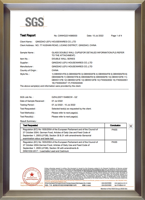 <div style="text-align: center;"><strong>LFGB REPORT</strong></div> 