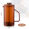 Colored Glass French Press Coffee Maker with Stainless Steel 304 Filter