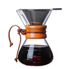 Pour Drip Over Glass Coffee Maker With Wooden Collar