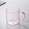 400ml Colored Borosilicate Glass Water Cup With Handle