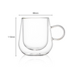 Clear Borosilicate Glass Mugs for Cappuccino Tea Latte Espresso