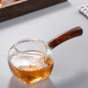 Elegant Heat-resistant Glass Tea Cup with Wooden Handle
