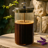 New Design Vertical Striped High Borosilicate Glass French Press