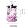 Double Wall Borosilicate Glass French Press with Dried Flower Decor 