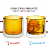 Colored Double Wall High Borosilicate Glass Mug