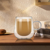 Clear Borosilicate Glass Mugs for Cappuccino Tea Latte Espresso