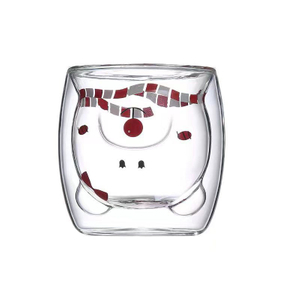 Bear Shaped Double Wall Glass Coffee Cups