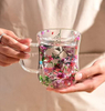 Creative Built-in Dried Flowers High Borosilicate Glass Mug