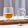 Double Wall Glass Coffee Cup With Love Heart Inside