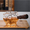Elegant Heat-resistant Glass Tea Cup with Wooden Handle
