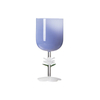 Blue Color Jade Glass Flower Stem Wine Goblet Glass Cup
