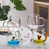 3D Single Wall Glass Mug With Animals Inside For Coffee And Tea