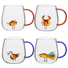 3D Glass Mug For Coffee And Tea With Animal Decor
