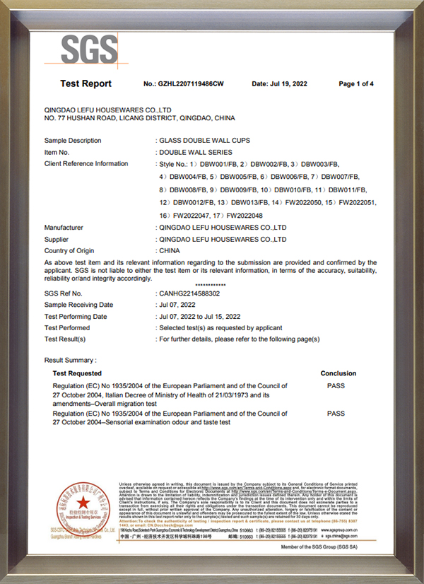 <div style="text-align: center;"><strong>IT FOOD CONTACT REPORT</strong></div> 