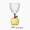 Creative Leaf Decor Fruit Shaped Glass Cups for Multi-Use Drinks