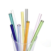 Handmade Reusable Bent Curved Colored Glass Drinking Straws