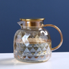 Borosilicate Glass Diamond Water Pitcher With Lid and Handle