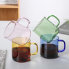 400ml Colored Borosilicate Glass Water Cup With Handle