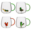 3D Glass Mug For Coffee And Tea With Animal Decor