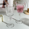 Red Wine Goblets Stemmed Shot Glass Striped Crystal Champagne Flute Set