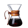 Pour Drip Over Glass Coffee Maker With Wooden Collar