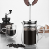 Double Wall High Borosilicate Glass French Press Coffee Pot