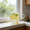 High Borosilicate Glass Double Wall Cups With Lemon Decor Fillings