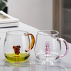 3D Single Wall Glass Mug With Animals Inside For Coffee And Tea
