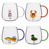 3D Glass Mug For Coffee And Tea With Animal Decor