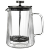 Vertical Stripe Double Wall Coffee Maker French Press With Handle