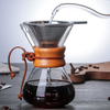 Pour Drip Over Glass Coffee Maker With Wooden Collar