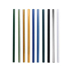 Handmade Reusable Bent Curved Colored Glass Drinking Straws