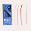 Handmade Borosilicate Glass Straw for Coffee