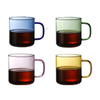 400ml Colored Borosilicate Glass Water Cup With Handle
