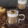 Clear Borosilicate Glass Mugs for Cappuccino Tea Latte Espresso