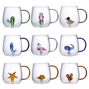 3D Glass Mug For Coffee And Tea With Animal Decor