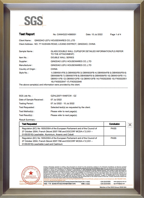 <div style="text-align: center;"><strong>FRENCH FOOD CONTACT REPORT</strong></div> 