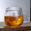 Heat Resistant Glass Tea Cup with Infuser and Handle for Tea 