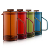 Colored Glass French Press Coffee Maker with Stainless Steel 304 Filter