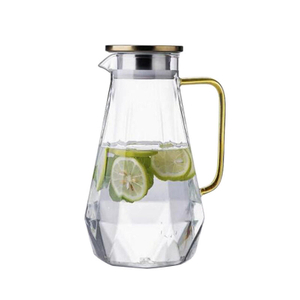 Diamond Pattern High Borosilicate Glass Jug for Drinking