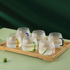 High Quality Borosilicate Glass Hammer Pattern Glass Cup With Handle