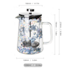 Double Wall Borosilicate Glass French Press with Dried Flower Decor 