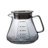 Smoky Gray Diamond Drip Hot Heat Resistant Glass Coffee Server Pot