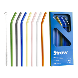 Handmade Borosilicate Glass Straw for Coffee