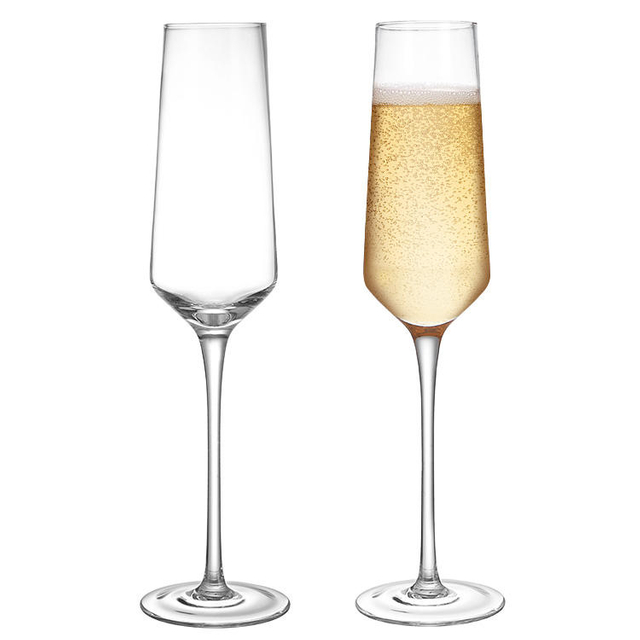 Lead Free Crystal Glass Handmade Elegant Flute Stemmed Champagne Glasses