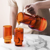 Creative Colored Glass Cold Water Jug and Cups Set