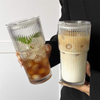 Large Capacity Transparent Vertical Striped Heat Resistance Glass Tumbler