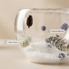 High Borosilicate Double-layer Glass Cup with Christmas Snow Fillings