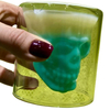 Handmade Double Wall Skeleton Shaped Skull Head Whiskey Glass Cup